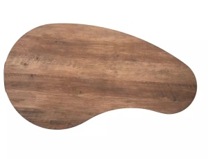 MASUTA DE CAFEA ENVO A, 122 CM, NUC/NEGRU, BLAT DIN MDF, FURNIR NATURAL SI CADRU DIN METAL, STIL MODERN - Img 4