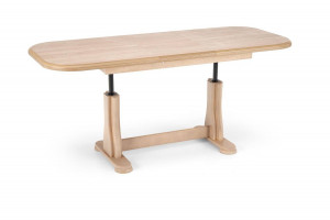 MASUTA DE CAFEA EXTENSIBILA TYMON 2, STEJAR SONOMA, DIN MDF FURNIRUIT SI LEMN MASIV, STIL MODERN - Img 2