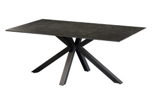 MASUTA DE CAFEA GALAXIE 100CM, DIN METAL SI CERAMICA, CULOARE GRI/NEGRU, INVICTA INTERIOR