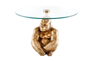 MASUTA DE CAFEA, KONG 60CM, AURIU, STICLA SI METAL, STIL MODERN, ARTIM GROUP SELECTION - Img 8