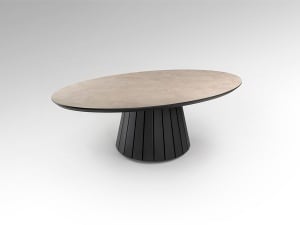 MASUTA DE CAFEA KORIA 130CM, REALIZATA DIN MDF, FINISAJ TRAVERTIN, STIL MODERN - Img 5