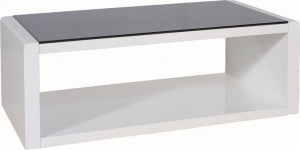 MASUTA DE CAFEA MERY ALB HIGH GLOSS STIL MODERN