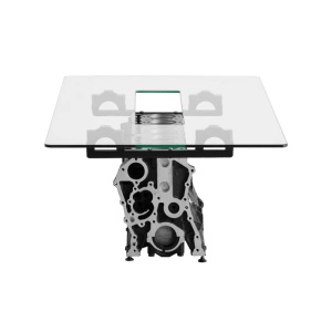 MASUTA DE CAFEA MOTOR 140CM, DIN METAL SI STICLA, ARTIM SELECTION - Img 6