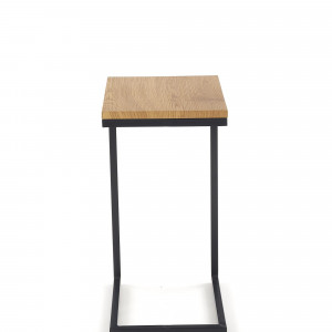 MASUTA DE CAFEA NISA, STEJAR/NEGRU, DIN MDF FURNIRUIT SI METAL, STIL MODERN, HALMAR - Img 3