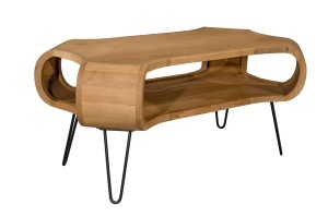 MASUTA DE CAFEA ORGANIC LIVING 100CM, REALIZATA DIN LEMN DE MANGO, CULOARE NATUR, INVICTA INTERIOR - Img 1