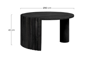 MASUTA DE CAFEA ORISSA 80 NEAGRA, CONFECTIONATA DIN LEMN DE MANGO, STIL MODERN - Img 2