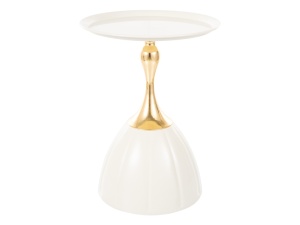 MASUTA DE CAFEA PIANA ALB/AURIU, FI38X50, STIL MODERN
