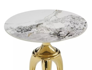 MASUTA DE CAFEA SNAKE, AURIU/EFECT DE MARMURA, STIL MODERN - Img 3