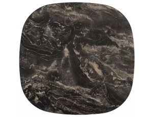MASUTA DE CAFEA STELLA A, 100CM, NEGRU LUCIOS/CUPRU, BLAT DIN CERAMICA SI METAL, STIL MODERN - Img 3