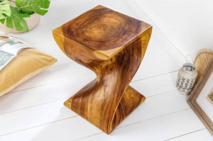 MASUTA DE CAFEA/TABURET 30CM, HELIX, LEMN MASIV, DESIGN MODERN - Img 2