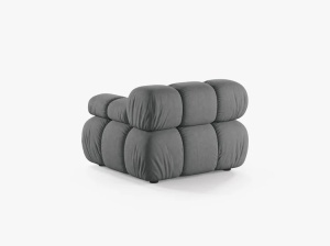 MODUL CANAPEA BELLIS, PE DREAPTA, GRI, CU TAPITERIE DIN TEXTIL STRUCTURAT LIBERTY, MICADONI - Img 3