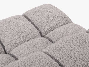 MODUL CANAPEA BELLIS, PE DREAPTA, GRI DESCHIS, CU TAPITERIE DIN TEXTIL BOUCLE BALOO, MICADONI - Img 4