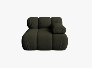 MODUL CANAPEA BELLIS, PE DREAPTA, VERDE AMAZON, CU TAPITERIE DIN TEXTIL 3 D SONIC, MICADONI