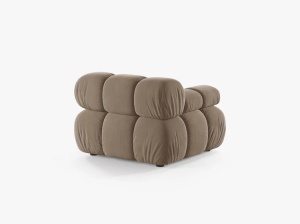 MODUL CANAPEA BELLIS, PE STANGA, CAPPUCCINO, CU TAPITERIE DIN CATIFEA BLUVEL, MICADONI - Img 3