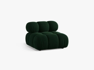 MODUL CANAPEA BELLIS, VERDE SMARALD, CU TAPITERIE DIN CATIFEA BLUVEL, MICADONI - Img 2