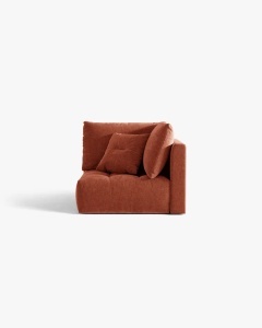 MODUL CANAPEA BLOOM, CARAMIZIU, 105X97 CM, CU TAPITERIE DIN TEXTIL STRUCTURAT WIND, MICADONI