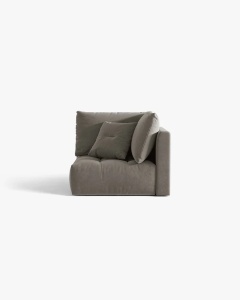 MODUL CANAPEA BLOOM, GRI, 105X97 CM, CU TAPITERIE DIN TEXTIL CATIFEA CASINO, MICADONI