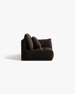 MODUL CANAPEA BLOOM, PE DREAPTA, MARO INCHIS, CU TAPITERIE DIN TEXTIL CATIFEA BLUVEL, MICADONI - Img 3
