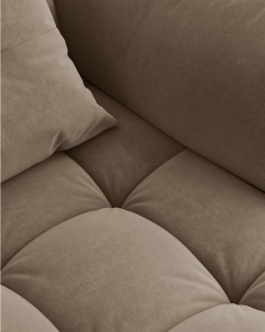 MODUL CANAPEA BLOOM, PE STANGA, MARO DESCHIS, 116X97 CM, CU TAPITERIE DIN TEXTIL CATIFEA CASINO, MICADONI - Img 5
