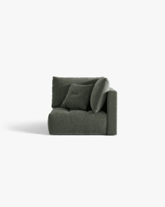 MODUL CANAPEA BLOOM, VERDE MUSCHI, 105X97 CM, CU TAPITERIE DIN TEXTIL STRUCTURAT WIND, MICADONI
