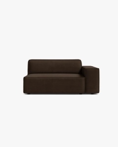 MODUL CANAPEA/COLTAR JODIE, 122X99 CM, MARO INCHIS, PE DREAPTA, TAPITAT CU TAPITERIE DIN TEXTIL CATIFEA BLUVEL, MICADONI