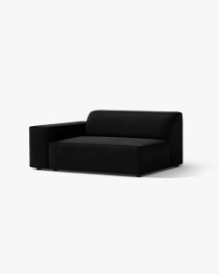 MODUL CANAPEA/COLTAR JODIE, 122X99 CM, NEGRU, PE STANGA, TAPITAT CU TAPITERIE DIN TEXTIL CATIFEA VENUS, MICADONI - Img 2