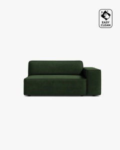 MODUL CANAPEA/COLTAR JODIE, 122X99 CM, VERDE SMARALD, PE DREAPTA, TAPITAT CU TAPITERIE DIN TEXTIL CATIFEA VENUS, MICADONI