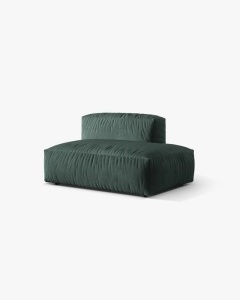 MODUL CANAPEA/COLTAR MARTINA, 133X106 CM, PE DREAPTA, VERDE MUSCHI, TAPITAT CU TAPITERIE DIN TEXTIL CATIFEA VOGUE, MICADONI - Img 2