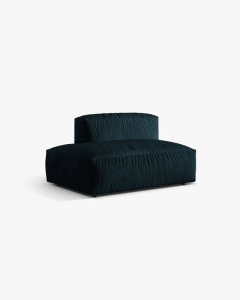 MODUL CANAPEA/COLTAR MARTINA, 133X106 CM, PE STANGA, ALBASTRU INCHIS, TAPITAT CU TAPITERIE DIN TEXTIL CATIFEA VOGUE, MICADONI - Img 2