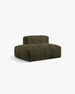 MODUL CANAPEA/COLTAR MARTINA, 133X106 CM, PE STANGA, VERDE MUSCHI, TAPITAT CU TAPITERIE DIN TEXTIL COORDOI TILIA, MICADONI - Img 2