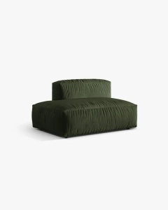 MODUL CANAPEA/COLTAR MARTINA, 133X106 CM, PE STANGA, VERDE, TAPITAT CU TAPITERIE DIN TEXTIL CATIFEA VOGUE, MICADONI - Img 2