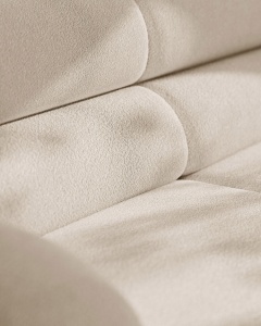 MODUL CANAPEA/COLTAR NEO, PE STANGA, BEJ, 110X100 CM, TAPITAT CU TAPITERIE DIN TEXTIL BOUCLE BALOO, MICADONI - Img 5