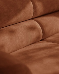 MODUL CANAPEA/COLTAR NEO, PE STANGA, CARAMIZIU, 110X100 CM, TAPITAT CU TAPITERIE DIN TEXTIL CHENILLE GOLD, MICADONI - Img 5