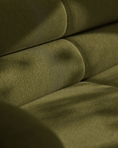MODUL CANAPEA/COLTAR NEO, PE STANGA, VERDE MASLINIU INCHIS, 110X100 CM, TAPITAT CU TAPITERIE DIN TEXTIL BOUCLE BALOO, MICADONI - Img 5