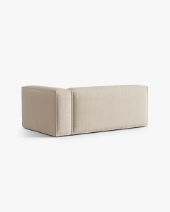 MODUL CANAPEA/COLTAR NURIA BEJ, PE DREAPTA, 185X110 CM, TAPITAT CU TAPITERIE DIN TEXTIL STRUCTURAT LIBERTY, MICADONI - Img 3