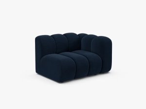 MODUL CANAPEA LUPIN, 114 CM, PE DREAPTA, ALBASTRU ROYAL, CU TAPITERIE DIN TEXTIL CATIFEA SALVADOR, MICADONI - Img 2