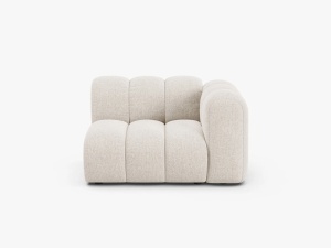MODUL CANAPEA LUPIN, 114 CM, PE DREAPTA, BEJ DESCHIS, CU TAPITERIE DIN TEXTIL CHENILLE EDEN, MICADONI