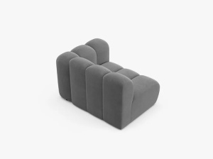 MODUL CANAPEA LUPIN, 114 CM, PE DREAPTA, GRI DESCHIS, CU TAPITERIE DIN TEXTIL CATIFEA VENUS, MICADONI - Img 3