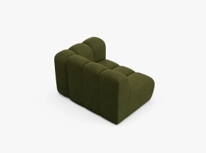 MODUL CANAPEA LUPIN, 114 CM, PE DREAPTA, MASLINIU INCHIS, CU TAPITERIE DIN TEXTIL BOUCLE BALOO, MICADONI - Img 3