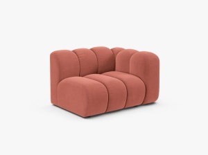 MODUL CANAPEA LUPIN, 114 CM, PE STANGA, CORAI, CU TAPITERIE DIN TEXTIL CATIFEA SALVADOR, MICADONI - Img 2