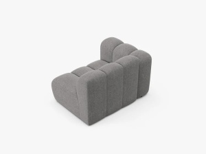 MODUL CANAPEA LUPIN, 114 CM, PE STANGA, GRI DESCHIS, CU TAPITERIE DIN TEXTIL CHENILLE EDEN, MICADONI - Img 3