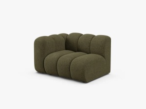 MODUL CANAPEA LUPIN, 114 CM, PE STANGA, VERDE, CU TAPITERIE DIN TEXTIL CHENILLE EDEN, MICADONI - Img 2