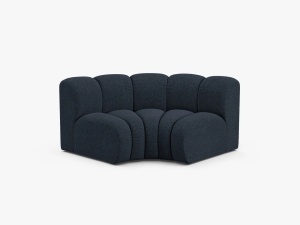 MODUL CANAPEA LUPIN, 185 CM, ALBASTRU MARIN, CU TAPITERIE DIN TEXTIL CHENILLE EDEN, MICADONI