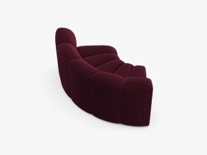 MODUL CANAPEA LUPIN, 185 CM, VISINIU, CU TAPITERIE DIN TEXTIL CATIFEA VENUS, MICADONI - Img 3