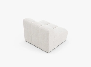 MODUL CANAPEA LUPIN, 90 CM, ALB, CU TAPITERIE DIN TEXTIL BOUCLE BALOO, MICADONI - Img 3