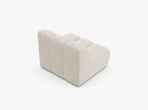 MODUL CANAPEA LUPIN, 90 CM, BEJ DESCHIS, CU TAPITERIE DIN TEXTIL CHENILLE EDEN, MICADONI - Img 3