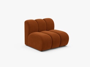 MODUL CANAPEA LUPIN, 90 CM, CARAMIZIU, CU TAPITERIE DIN TEXTIL CATIFEA SALVADOR, MICADONI - Img 2