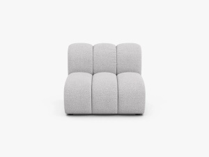 MODUL CANAPEA LUPIN, 90 CM, GRI DESCHIS, CU TAPITERIE DIN TEXTIL BOUCLE BALOO, MICADONI