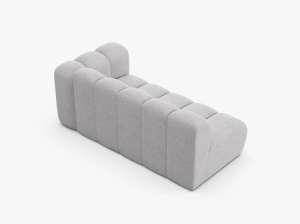 MODUL CANAPEA LUPIN, PE DREAPTA, 173 CM, GRI DESCHIS, CU TAPITERIE DIN TEXTIL BOUCLE BALOO, MICADONI - Img 3