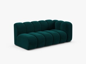MODUL CANAPEA LUPIN, PE DREAPTA, 173 CM, PETROL INTENS, CU TAPITERIE DIN TEXTIL CATIFEA VENUS, MICADONI - Img 2